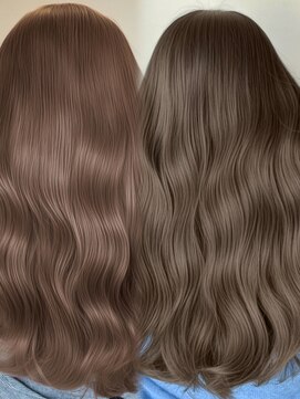 アマトウキョウスマートサロン(AMA TOKYO×Smart Salon) ヘーゼルベージュ　ブリーチなし　レイヤーカット　海外風