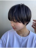 丸みショートシースルーバングくびれショートボブミニボブ
