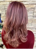 デザインカラー/ラベンダーピンク/ハイライト/セミディ/韓国風