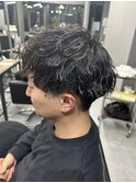 刈り上げマッシュ　縦落ちスパイラル　ソフトツイスパ