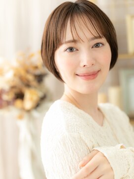 カバーヘア ブリス 上尾西口店(COVER HAIR bliss) シールスルーバングミニボブレイヤーショートh4上尾20代30代40代