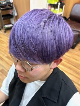 ヘアスタジオ ロメオ(hair studio Romeo) パープルラベンダーアッシュハイトーンマッシュ