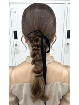 スタイル 横浜(STYLE)&nbsp;結婚式お呼ばれ編みおろし/カチモリ／ヘアセット/アレンジ