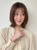 モッズヘア 越谷(mod's hair)&nbsp;くびれボブ/ミルクティーブラウン/抜け感/レイヤーボブp越谷