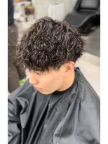 ハレ メンズサロン たまプラーザ(Hale) Hale波巻きツイストスパイラルパーマ刈り上げセンターパート