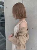 ミルクティーブロンド/ダークブルー/デジタルパーマ/立川