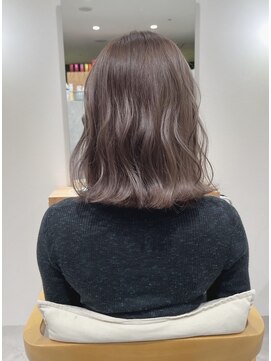 チェレ ブラン 堺東店(Chere brun) 30代ボブパーマ×切りっぱなしボブ×くびれミディピンクブラウン