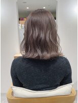 チェレ ブラン 堺東店(Chere brun) 30代ボブパーマ×切りっぱなしボブ×くびれミディピンクブラウン