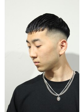 レンゲン(LENGEN) メンズかき上げニュアンスマッシュサイドパート韓国マッシュ