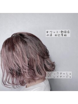 ワット 原宿店(W) ＊フェミニンカラー☆ピンクアッシュ