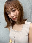 外ハネボブくびれ小顔ヘア/シースルーバング