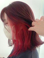 リンダバイネオリーブ 白楽店(Linda by neolive) 暖色カラーインナーカラーデザインカラーワインレッドカラー