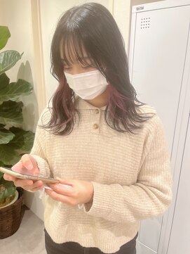 チェレ ロッソ 金剛店(Chere rosso) ちらっとインナーカラー/シースルーバング/ピンクカラー