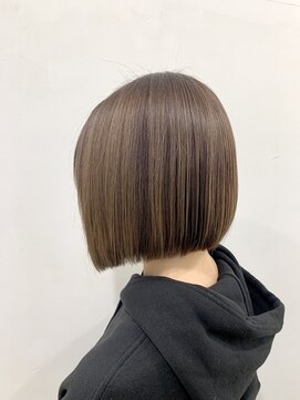 ネオリーブウリ 二子玉川店(Neolive uri) 前髪マチルダボブピンクベージュインナーグレージュ韓国ボブ