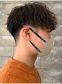 波巻きパーマツイストスパイラルパーママッシュメンズパーマ