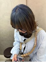 ヴェイン 渋谷(vain)&nbsp;ツートンカラー 前髪あり ミディアムレイヤー