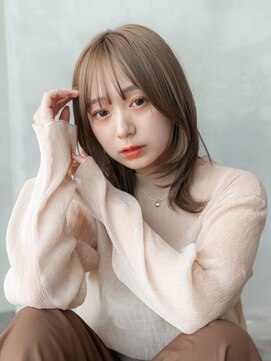 ハバナ 渋谷(HAVANA) カーキカラー20代30代大人かわいいくびれひし形レイヤーカット