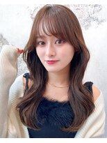 アフロート ルヴア(AFLOAT RUVUA)&nbsp;るなstyle 大人可愛いウェーブのくびれヘア♪顔周りカット 新宿