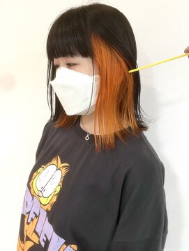 シュガー ヘアアンドネイル 仙台(SUGAR) 髪質改善カラー◎インナーカラーオレンジ