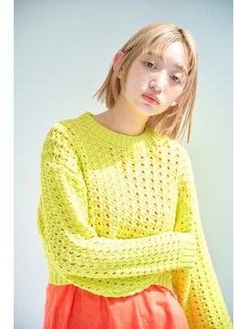 リトル 小倉(little) ヘルシーベージュ切りっぱなしボブ