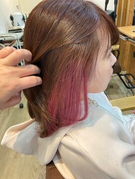 グランバイ アトリエドングリ(Grand × AtlierDonguri) お客様髪質改善データ873(インナーカラー)