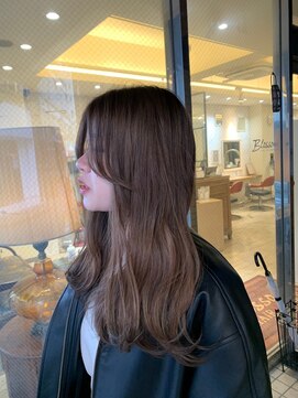 アニュー ヘア アンド ケア(a New hair&care) 20代30代アッシュグレージュミディアムウルフ伸ばしかけ抜け感