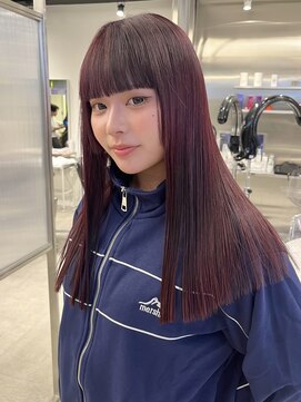 ゼスト 八王子店(ZEST) ワインレッド/顔まわりカット【佐々木麻衣】