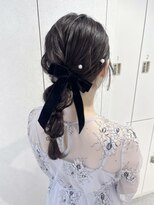 編み下ろし　お呼ばれヘア