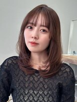 ノイ 銀座(noi)&nbsp;顔周りレイヤーカットくびれヘアミルクティーベージュカラー