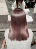 ピンクブラウン＋髪質整形