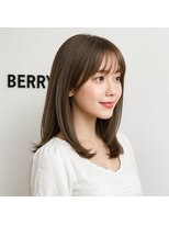 ヘアーズ ベリー 布施店(hairs BERRY)&nbsp;★ハッシュカット/ミディアムレイヤー/ブラウンベージュ/艶髪