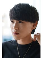 にもう 襟足のあるマッシュ