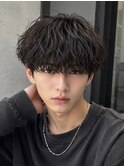 シャドウパーマ マッシュ