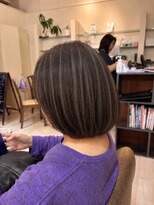 美容室ステラ　坂戸駅前店&nbsp;艶ハイライト×大人前下がりショートボブ
