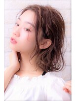 ソア 武蔵小杉(SOAR) 大人かわいい無造作カールとデザインカラー小顔くびれセミディ