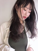 ヌイ 横浜(nui) ネイビーアッシュ_ペールベージュセクションカラー