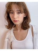 小顔 &nbsp;ワンサイドショート ブランジュ ハイライト　ダブルバング