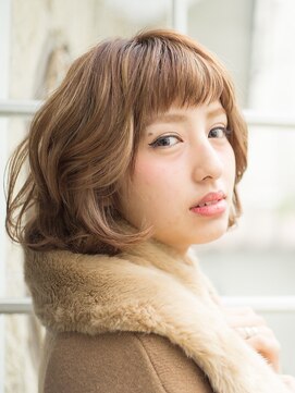 ヘアーズ ロッソ テラス(hair's ROSSO TERRACE) 【鶴見】無造作 カール ふわミディ 大人ボブ☆[30代40代50代]