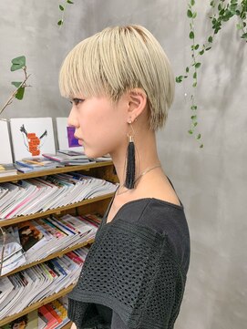 テトヘアー(teto hair) マッシュショート、ブロンド、丸みショート、マニッシュショート