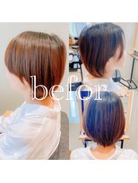 シカタ シーカ 鎌倉(CICATA/ShIKA.)&nbsp;大人かわいい前下がりマニッシュショートボブ【Befor】