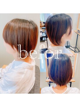 シカタ シーカ 鎌倉(CICATA/ShIKA.) 大人かわいい前下がりマニッシュショートボブ【Befor】