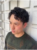 マッシュ×無造作パーマ