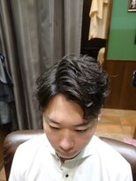 ヒロギンザバーバーショップ 丸の内店(HIRO GINZA BARBER SHOP)&nbsp;ビジネスショート アップバングセクシーパーマ