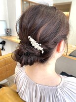 リリィ ヘアデザイン(LiLy hair design) Lilyセミロング/シニオンアップスタイル