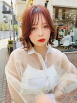 ケイト(kate)&nbsp;【kate 大宮】アプリコットオレンジ×くびれ巻きボブ