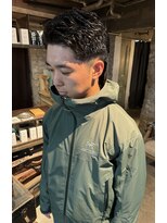表参道roijir  メンズフェードかき上げヘア