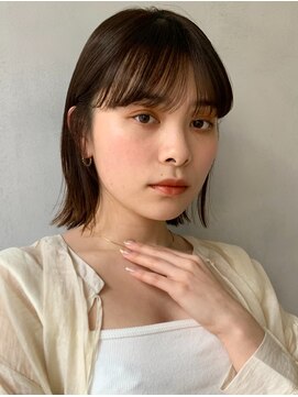 ガーランドギンザ(Garland Ginza) 外ハネボブショコラアッシュ前髪小顔カットモテ髪