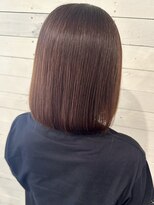 ルノン フィージュ(LUNON fieju)&nbsp;髪質改善ストレート/シンプルな肩上ボブ/内巻きボブ/白髪ぼかし