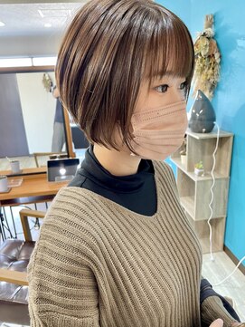 ルフテ(LOFTE) ショートヘア×アッシュベージュほし