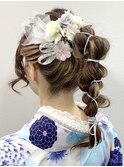 大阪浴衣レンタル　花火大会　ヘアセット